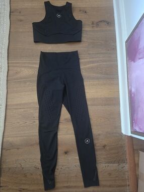 Adidas by Stella McCartney Black Performance Sports Bra & Leggings Set